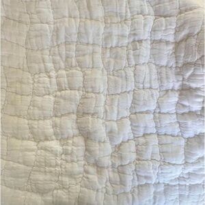 Pottery Barn White Euro Sham, Quilted(1)
